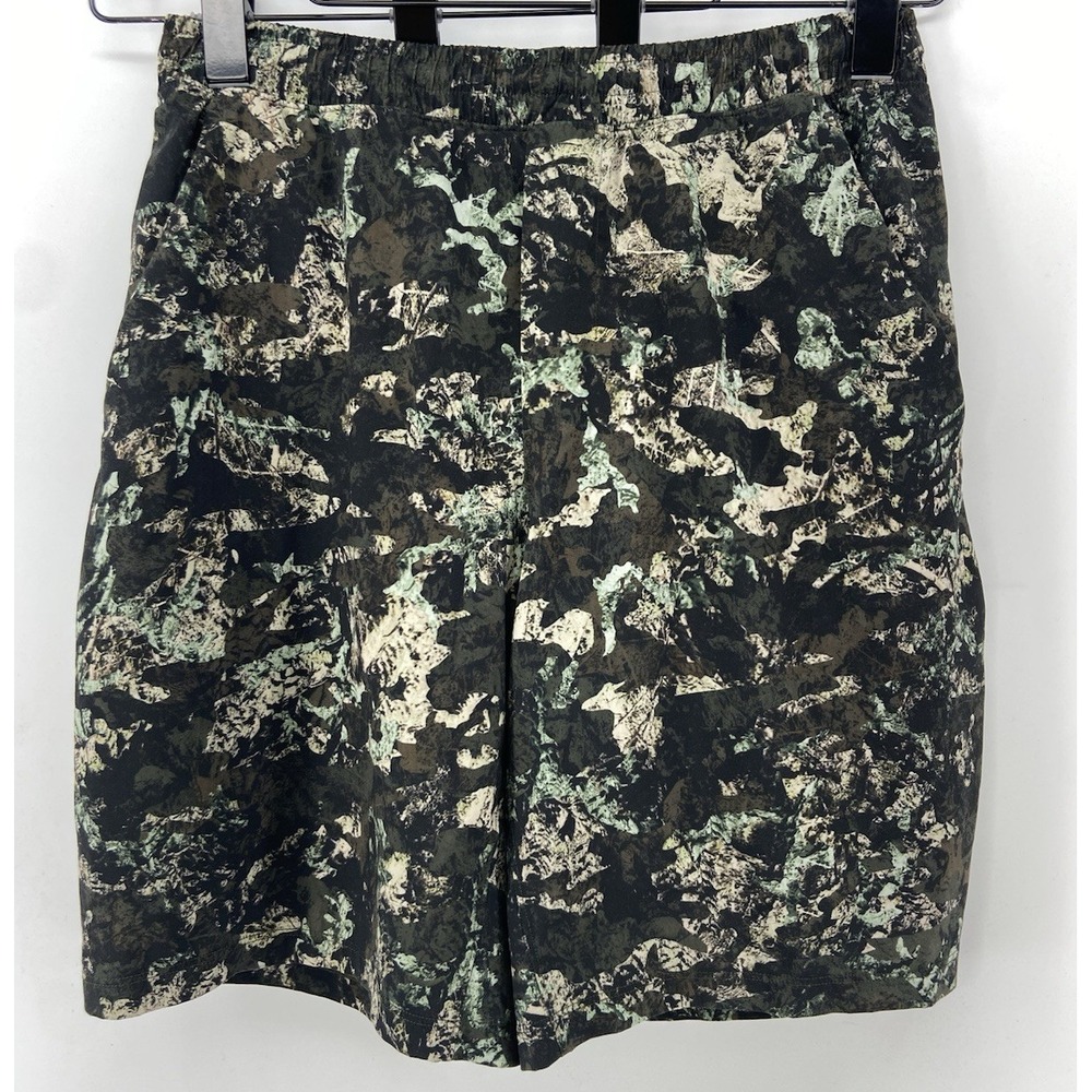 Lululemon Shorts Mens Medium Pace Breaker Forest Bark Camo Green 9" Lined Gym